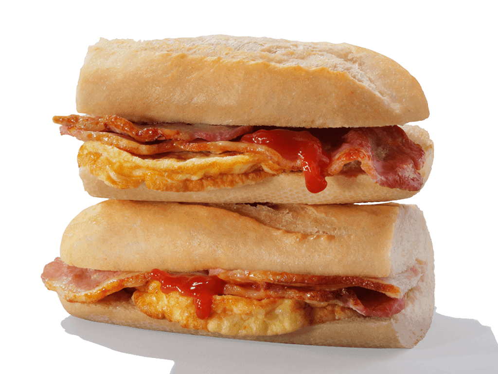 Bacon and Omelette Breakfast Baguette
